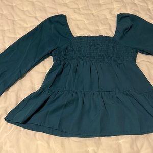 Teal blouse